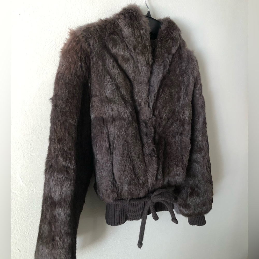 ๐ฅ VTG Dino Ricco Rabbit Fur Coat - Picture 2 of 7
